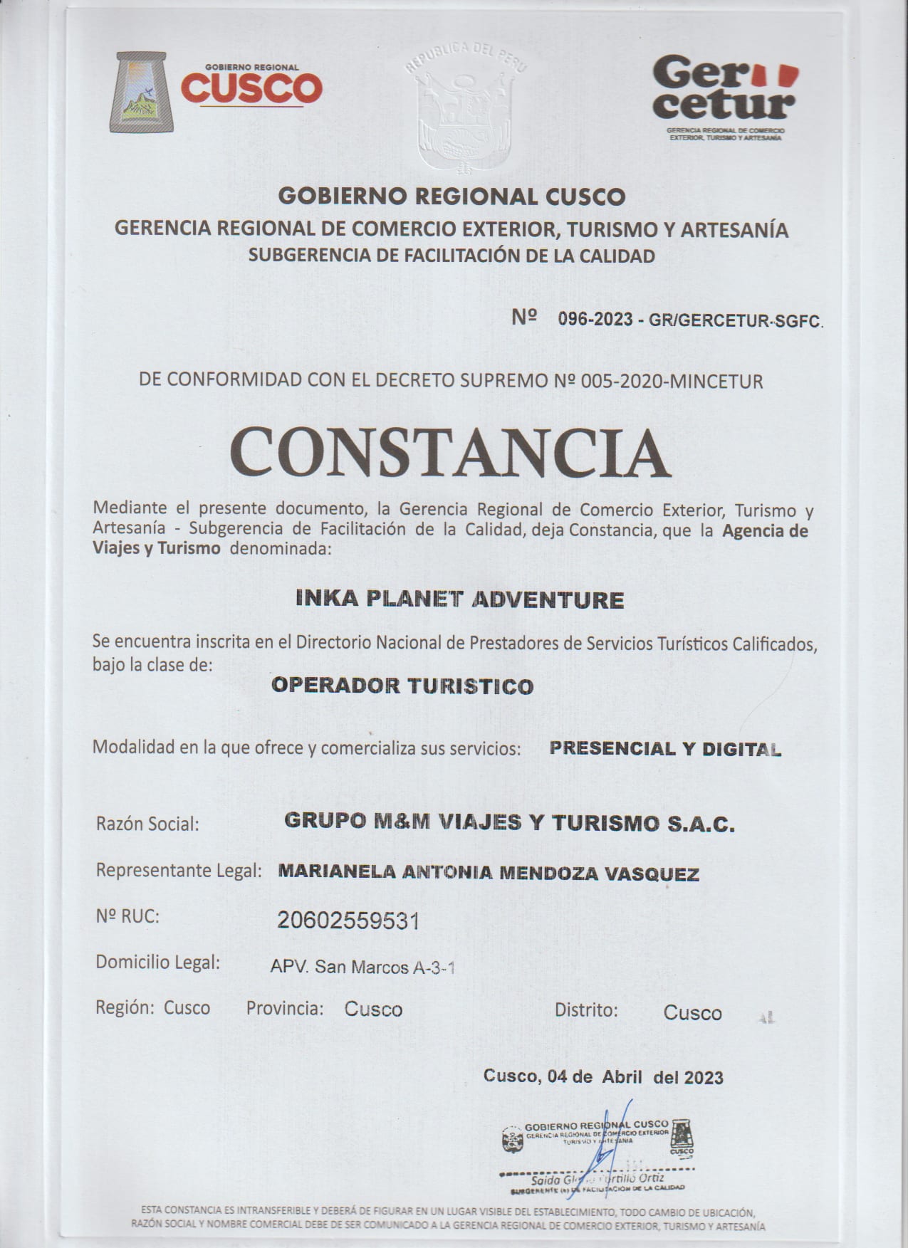 Operador Turístico Oficial